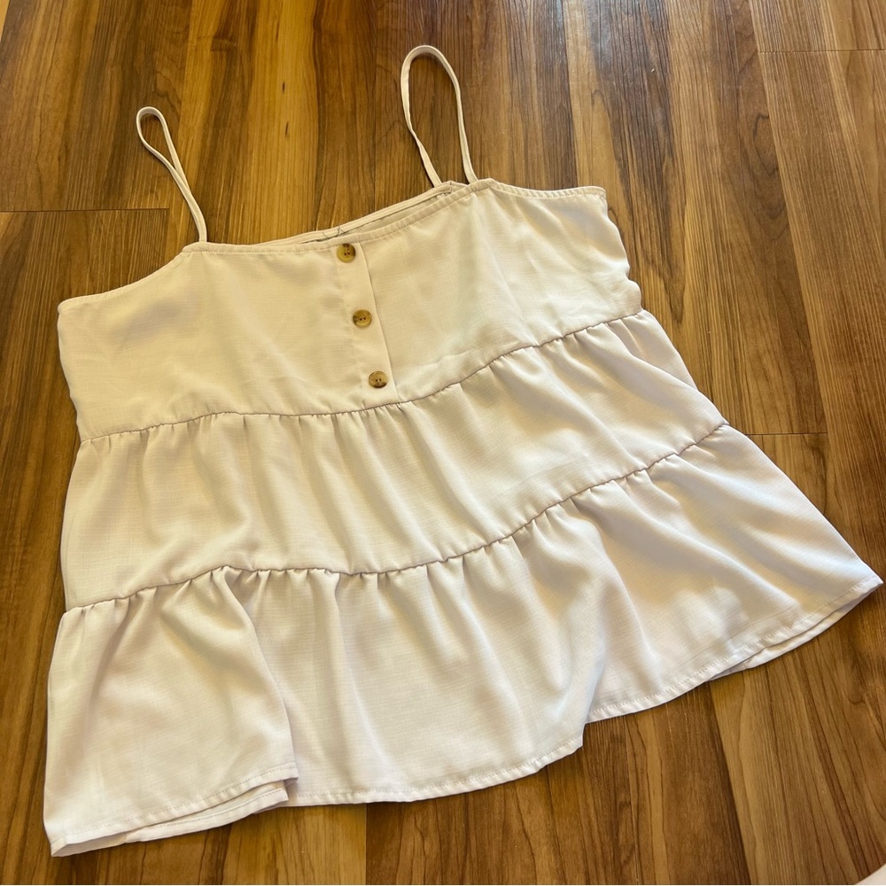 Light Periwinkle Paper Crane Peplum Top